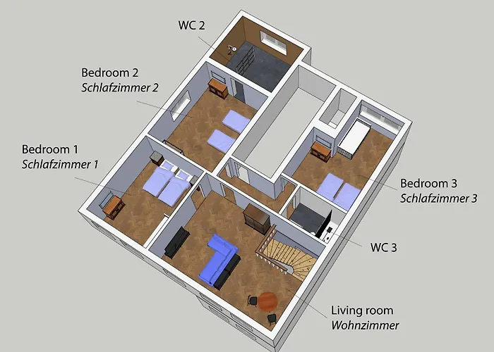 아파트 Premium 2-level On Rhine, Great Location 뒤스부르크